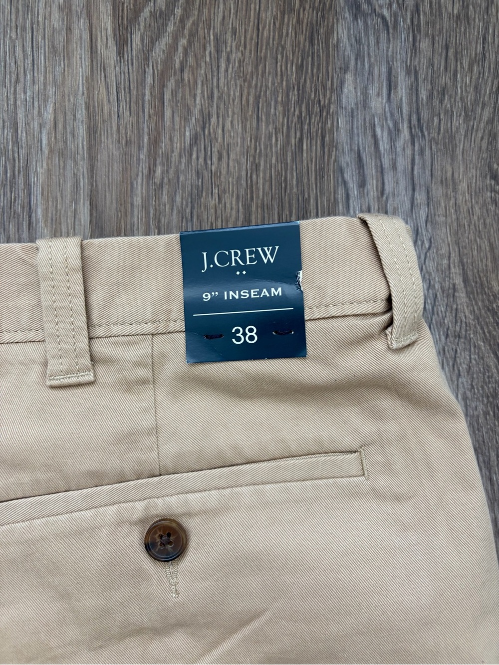 J.Crew Men’s Khaki Chino Shorts NWT 9” Inseam Size 38 Classic Preppy Golf Casual - Picture 4 of 4